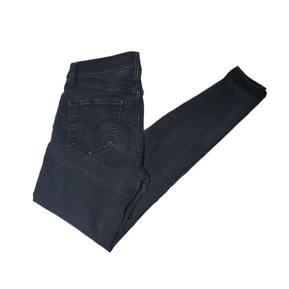 Levis 310 Shaping Super Skinny Jeans Womens Size 29 Mid Rise Black Denim Pants - Picture 1 of 7